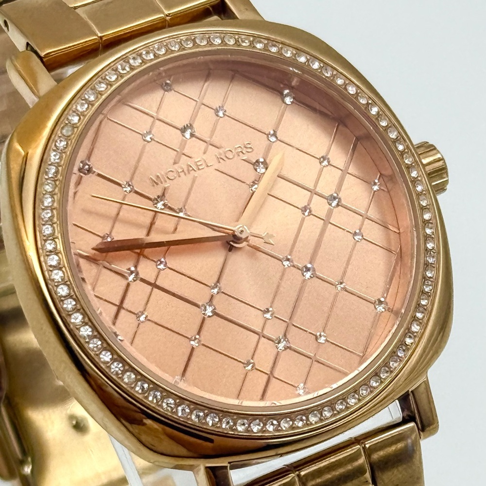 Michael Kors Nia watch, 37mm size case, 7.5in size wrist bracelet
